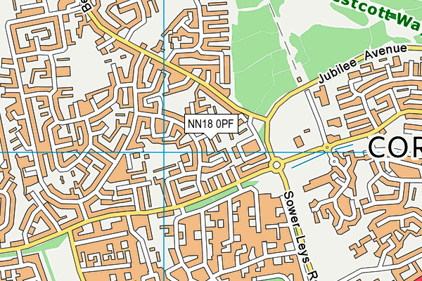 NN18 0PF map - OS VectorMap District (Ordnance Survey)