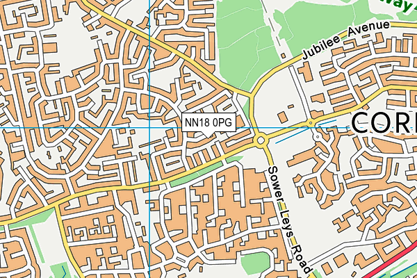 NN18 0PG map - OS VectorMap District (Ordnance Survey)