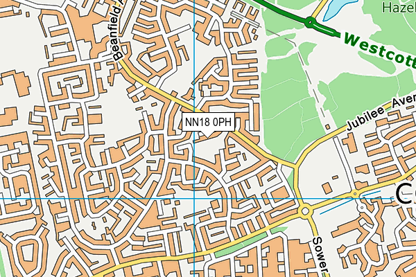 NN18 0PH map - OS VectorMap District (Ordnance Survey)
