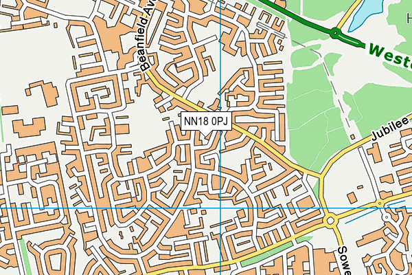 NN18 0PJ map - OS VectorMap District (Ordnance Survey)