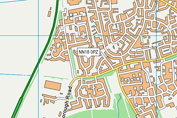 NN18 0PZ map - OS VectorMap District (Ordnance Survey)