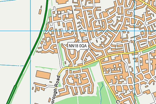 NN18 0QA map - OS VectorMap District (Ordnance Survey)