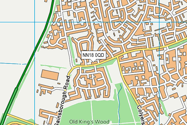 NN18 0QD map - OS VectorMap District (Ordnance Survey)