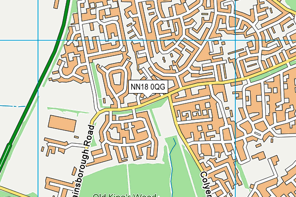 NN18 0QG map - OS VectorMap District (Ordnance Survey)