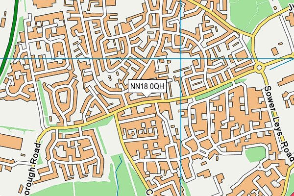 NN18 0QH map - OS VectorMap District (Ordnance Survey)