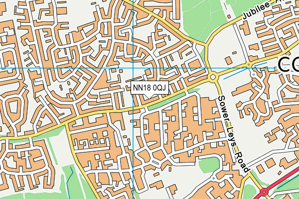NN18 0QJ map - OS VectorMap District (Ordnance Survey)