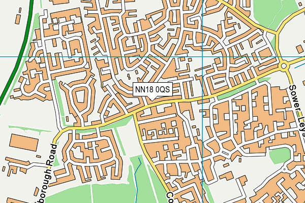 NN18 0QS map - OS VectorMap District (Ordnance Survey)
