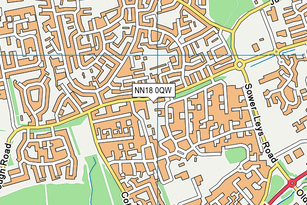 NN18 0QW map - OS VectorMap District (Ordnance Survey)