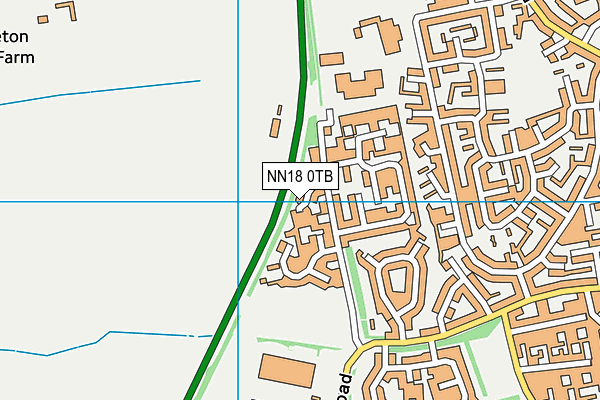 NN18 0TB map - OS VectorMap District (Ordnance Survey)