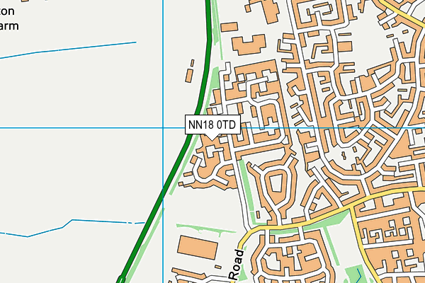 NN18 0TD map - OS VectorMap District (Ordnance Survey)