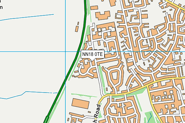 NN18 0TE map - OS VectorMap District (Ordnance Survey)