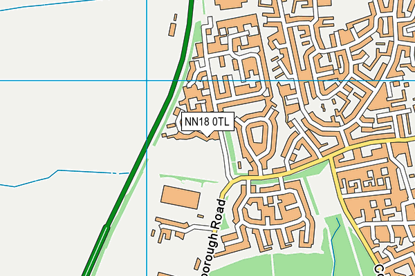 NN18 0TL map - OS VectorMap District (Ordnance Survey)