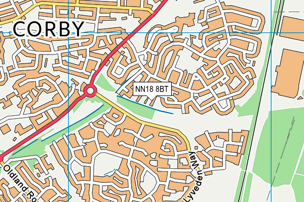 NN18 8BT map - OS VectorMap District (Ordnance Survey)
