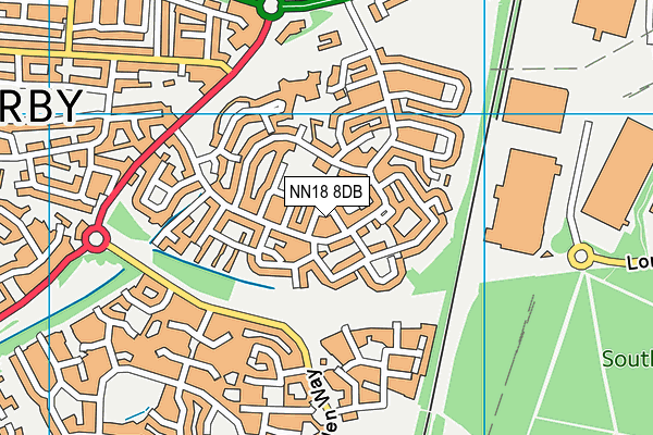 NN18 8DB map - OS VectorMap District (Ordnance Survey)