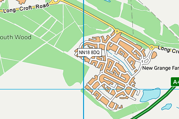 NN18 8DQ map - OS VectorMap District (Ordnance Survey)