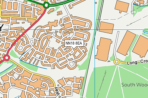 NN18 8EA map - OS VectorMap District (Ordnance Survey)