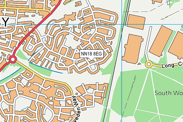 NN18 8EG map - OS VectorMap District (Ordnance Survey)