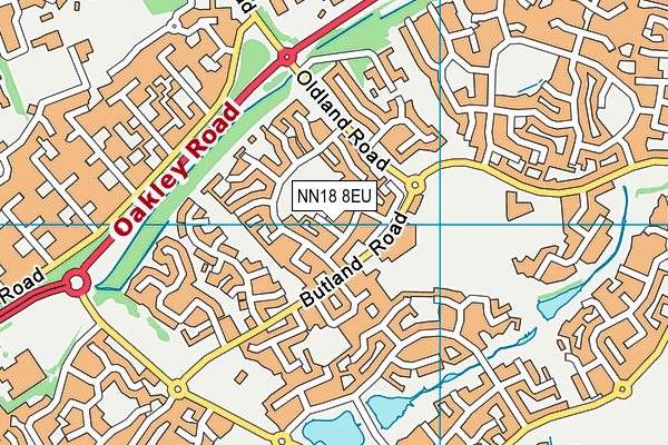 NN18 8EU map - OS VectorMap District (Ordnance Survey)