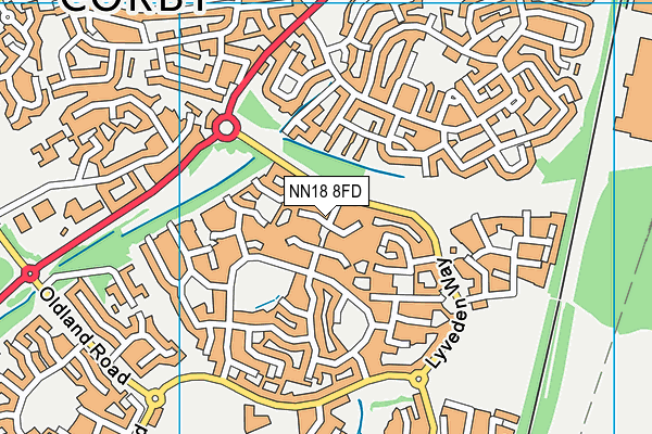 NN18 8FD map - OS VectorMap District (Ordnance Survey)