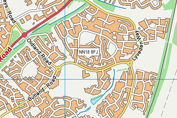 NN18 8FJ map - OS VectorMap District (Ordnance Survey)