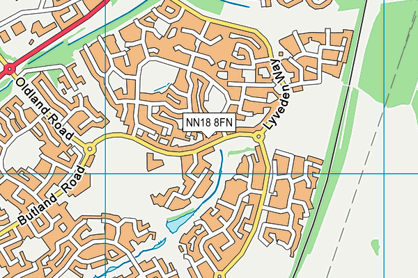 NN18 8FN map - OS VectorMap District (Ordnance Survey)