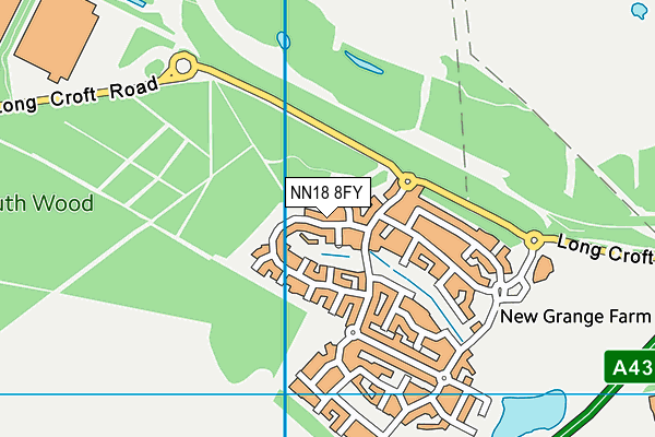 NN18 8FY map - OS VectorMap District (Ordnance Survey)