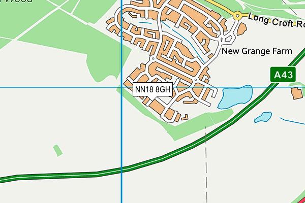 NN18 8GH map - OS VectorMap District (Ordnance Survey)