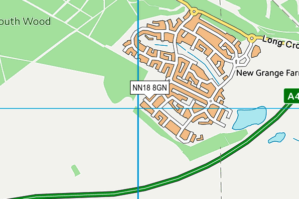 NN18 8GN map - OS VectorMap District (Ordnance Survey)