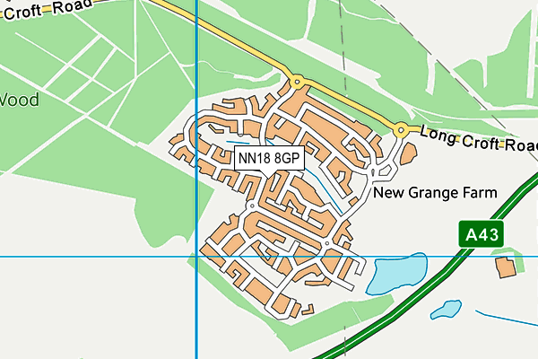 NN18 8GP map - OS VectorMap District (Ordnance Survey)