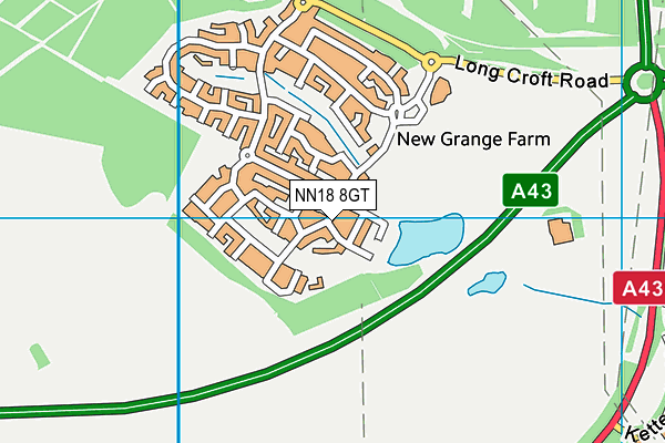 NN18 8GT map - OS VectorMap District (Ordnance Survey)