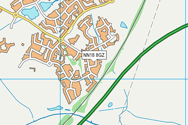 NN18 8GZ map - OS VectorMap District (Ordnance Survey)