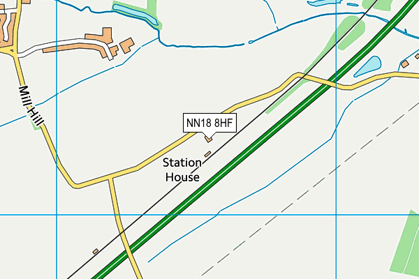 NN18 8HF map - OS VectorMap District (Ordnance Survey)