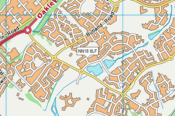 NN18 8LF map - OS VectorMap District (Ordnance Survey)
