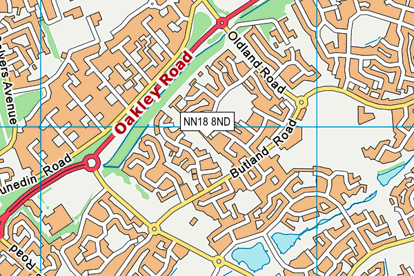 NN18 8ND map - OS VectorMap District (Ordnance Survey)