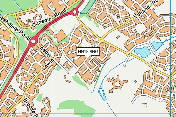 NN18 8NG map - OS VectorMap District (Ordnance Survey)