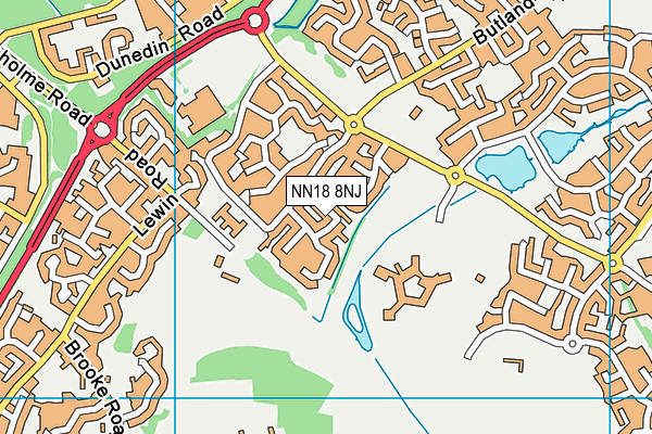 NN18 8NJ map - OS VectorMap District (Ordnance Survey)
