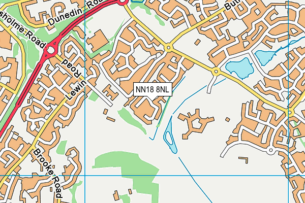 NN18 8NL map - OS VectorMap District (Ordnance Survey)