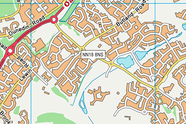 NN18 8NS map - OS VectorMap District (Ordnance Survey)