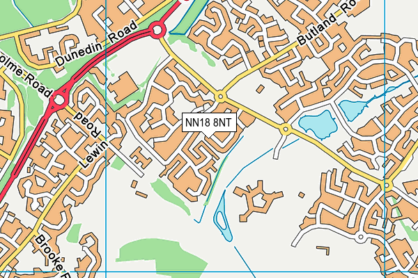 NN18 8NT map - OS VectorMap District (Ordnance Survey)