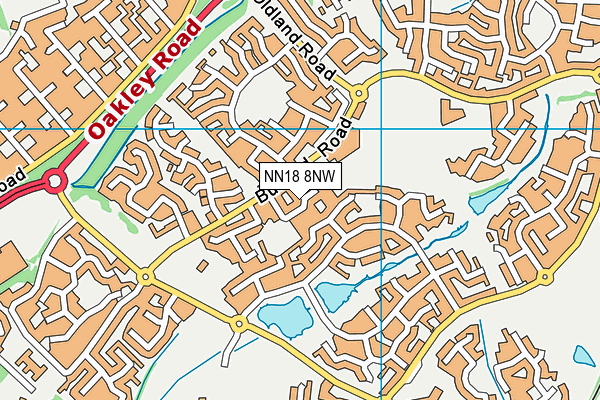 NN18 8NW map - OS VectorMap District (Ordnance Survey)