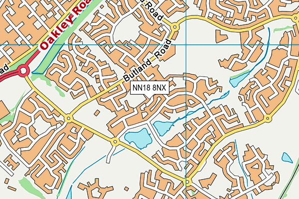 NN18 8NX map - OS VectorMap District (Ordnance Survey)