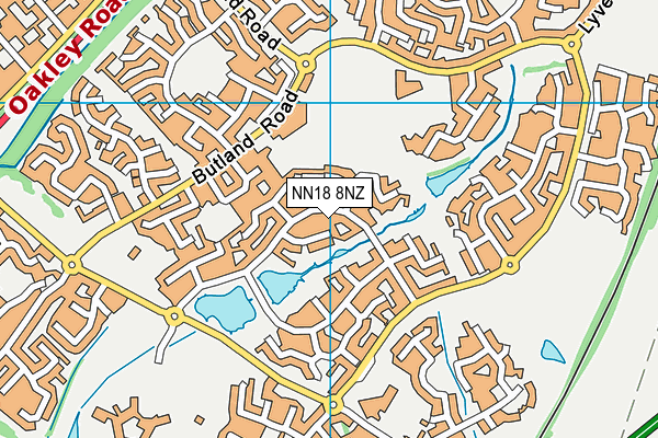 NN18 8NZ map - OS VectorMap District (Ordnance Survey)