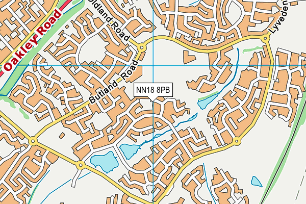 NN18 8PB map - OS VectorMap District (Ordnance Survey)