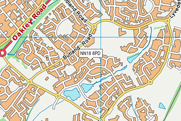 NN18 8PD map - OS VectorMap District (Ordnance Survey)