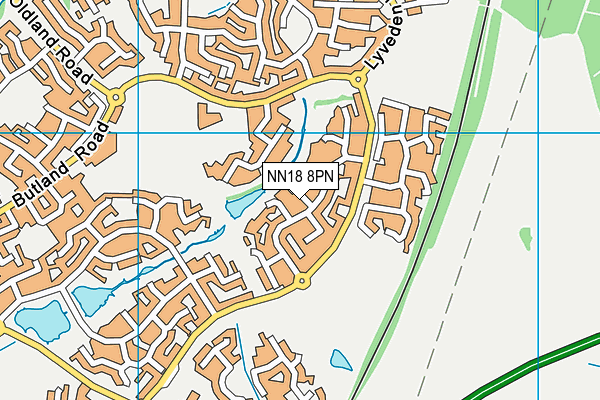NN18 8PN map - OS VectorMap District (Ordnance Survey)