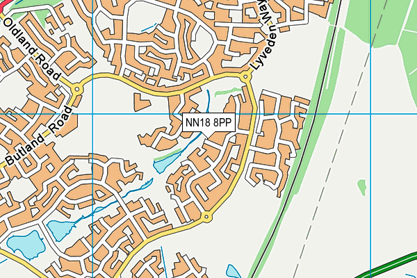 NN18 8PP map - OS VectorMap District (Ordnance Survey)