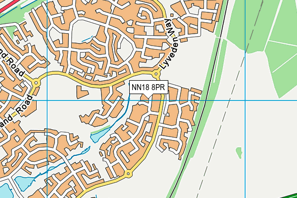 NN18 8PR map - OS VectorMap District (Ordnance Survey)