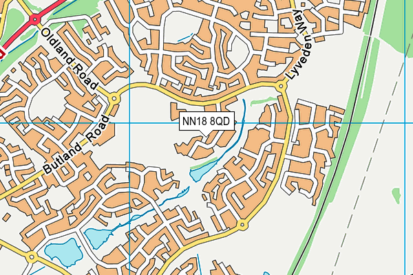 NN18 8QD map - OS VectorMap District (Ordnance Survey)