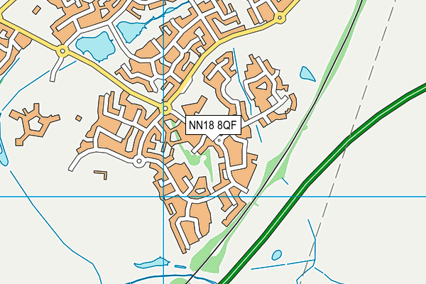 NN18 8QF map - OS VectorMap District (Ordnance Survey)