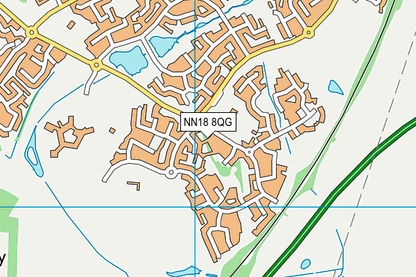 NN18 8QG map - OS VectorMap District (Ordnance Survey)